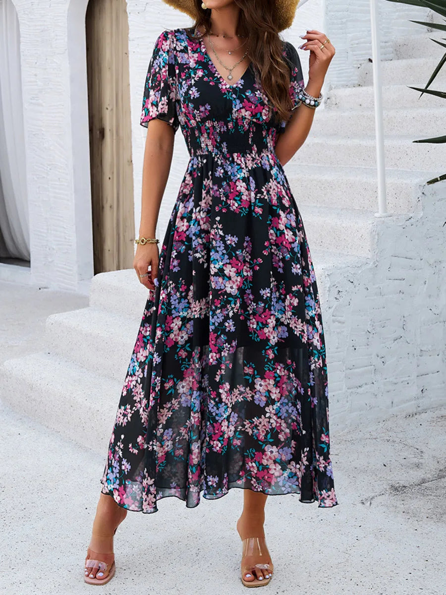 2026 Women Floral Maxi Dress Women's