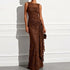 Elegant Patchwork Maxi Dress for Women Summer 